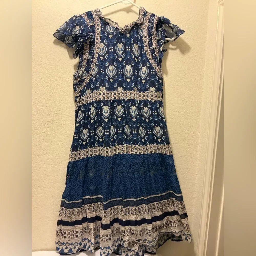 Sea world New York Dress Brigitte Border Size Small Multicolored  Blue Patterned